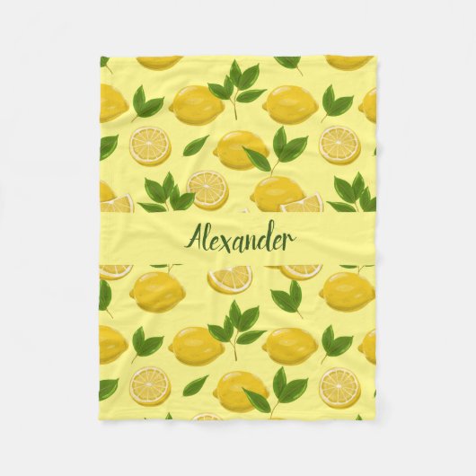 Zesty citroendeken voor baby's, Kinderen en volwas Fleece Deken (Voorkant)