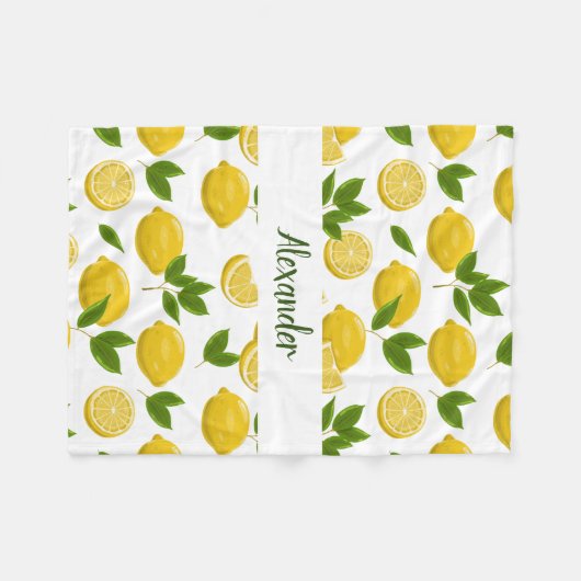 Zesty citroendeken voor baby's, Kinderen en volwas Fleece Deken (Voorkant (Horizontaal))
