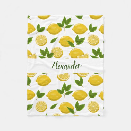 Zesty citroendeken voor baby's, Kinderen en volwas Fleece Deken (Voorkant)