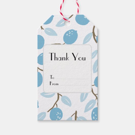 Zesty Citrus Blue Cadeaulabel (Voorkant)