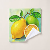 Zesty Citrus Burst of Sunshine Design Bad Handdoek (Wasdoekje)