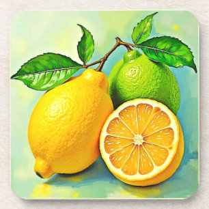 Zesty Citrus Burst of Sunshine Design Bier Onderzetter