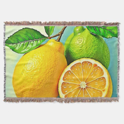 Zesty Citrus Burst of Sunshine Design Deken (Voorkant)