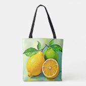 Zesty Citrus Burst of Sunshine Design Tote Bag (Achterkant)
