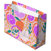 Zesty Citrus Fruit Summer Pink Lemonade Groot Cadeauzakje (Voorkant Gekanteld)