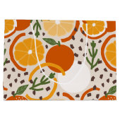 Zesty Citrus Fruit Summer Retro Kitchen Groot Cadeauzakje (Achterkant)