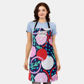 Zesty Citrus Geometric Confetti Chef Midnight Schort (Gedragen)