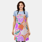 Zesty Citrus Geometric Confetti Chef Pink Lemonade Schort (Gedragen)