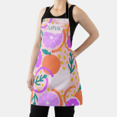 Zesty Citrus Geometric Confetti Chef Pink Lemonade Schort (Insitu)