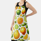 Zesty Citrus Harvest Apron – Orange & Lime Design Schort (Insitu)