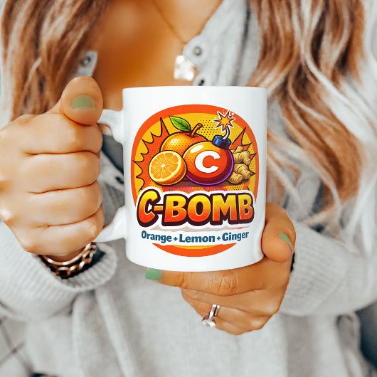 Zesty Citrus Pop Art C-Bomb Tea Mix Koffiemok