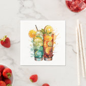 🍋 "Zesty Cocktail Hour" Papieren servetten 🍊 (Insitu)