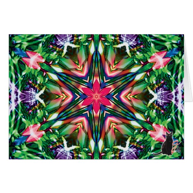 Zesty KC Kaleidoscope Wenskaart (Voorkant Horizontaal)
