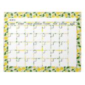 Zesty Lemon Calendar Notitieblok (Voorkant)