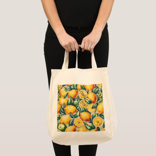 Zesty Lemon Citrus Tote Bag (Voorkant (product))