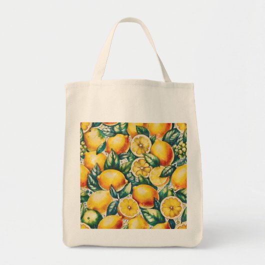 Zesty Lemon Citrus Tote Bag (Voorkant)
