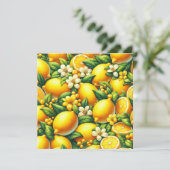 Zesty Lemon Whirl: Een Citrus Symfonie Kaart (Staand voorkant)