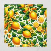 Zesty Lemon Whirl: Een Citrus Symfonie Kaart (Voorkant / Achterkant)