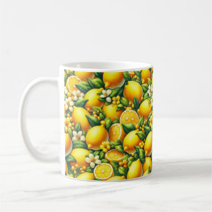 Zesty Lemon Whirl: Een Citrus Symfonie Koffiemok