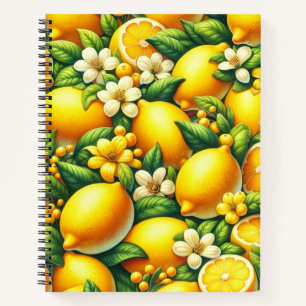 Zesty Lemon Whirl: Een Citrus Symfonie Notitieboek