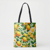 Zesty Lemon Whirl: Een Citrus Symfonie Tote Bag (Voorkant)
