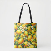 Zesty Lemon Whirl: Een Citrus Symfonie Tote Bag (Voorkant)