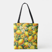 Zesty Lemon Whirl: Een Citrus Symfonie Tote Bag (Achterkant)
