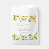Zesty Lemons Leuk Geel Verjaardagsfeest Bedankzakje (Voorkant)