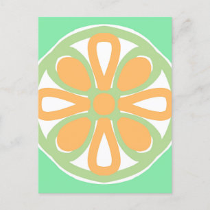 Zesty limoen groene citrus briefkaart
