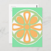 Zesty limoen groene citrus briefkaart (Voorkant / Achterkant)