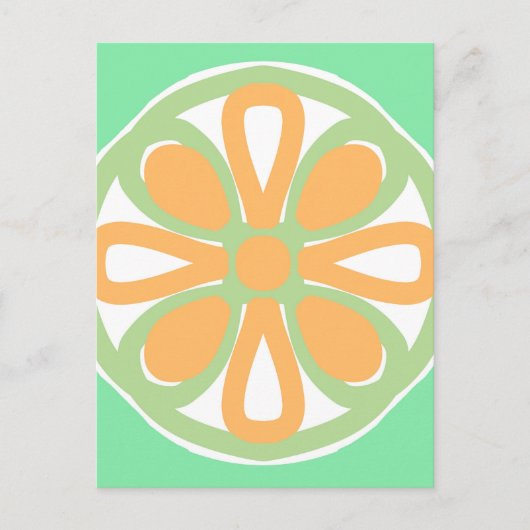 Zesty limoen groene citrus briefkaart (Voorkant)