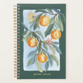 Zesty Oranje citrusboom botanische fruitboomgaard Planner (Voorkant)