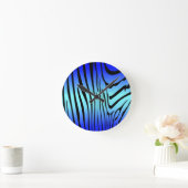 Zesty Zebra Blue Ronde Klok (Huis)