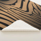 Zesty Zebra Brown Sherpa Deken (3/4)