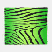 Zesty Zebra Green Fleece Deken (Voorkant (Horizontaal))