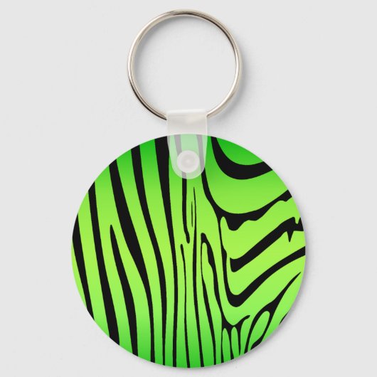 Zesty Zebra Green Sleutelhanger (Voorkant)