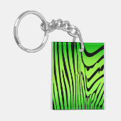 Zesty Zebra Green Sleutelhanger (Voorkant Links)