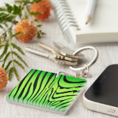 Zesty Zebra Green Sleutelhanger (Voorkant Rechts)
