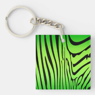 Zesty Zebra Green Sleutelhanger