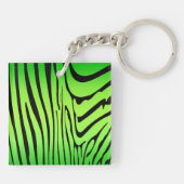 Zesty Zebra Green Sleutelhanger (Achterkant)