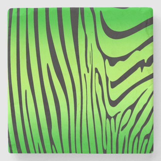 Zesty Zebra Green Stenen Onderzetter (Voorkant)