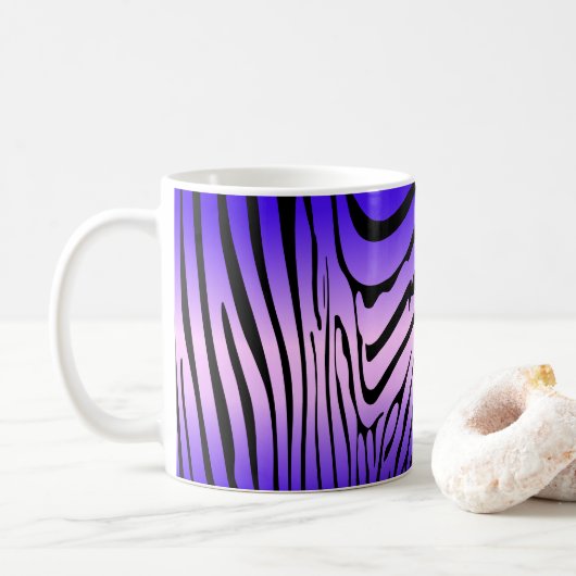 Zesty Zebra Paarse Koffiemok (Met donut)