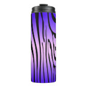 Zesty Zebra Paarse Thermosbeker (Voorkant)