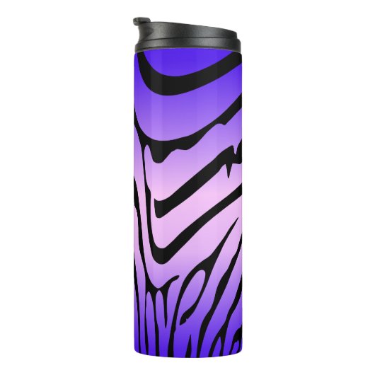 Zesty Zebra Paarse Thermosbeker (Geroteerd rechts)