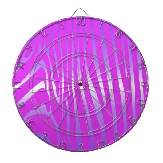 Zesty Zebra Pink Dart Board Dartbord (Voorkant)