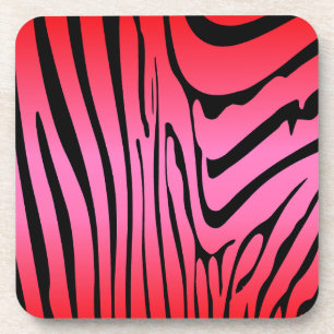 Zesty Zebra Red Bier Onderzetter