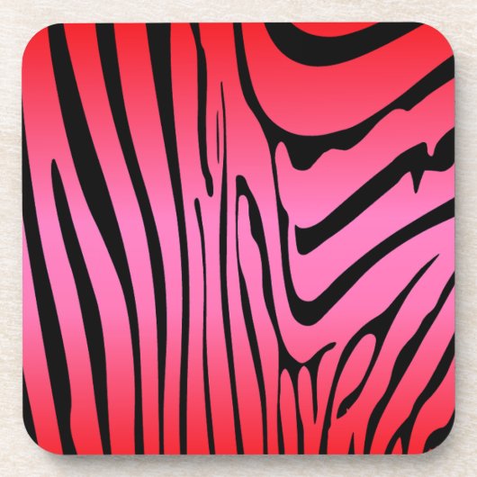 Zesty Zebra Red Bier Onderzetter (Voorkant)