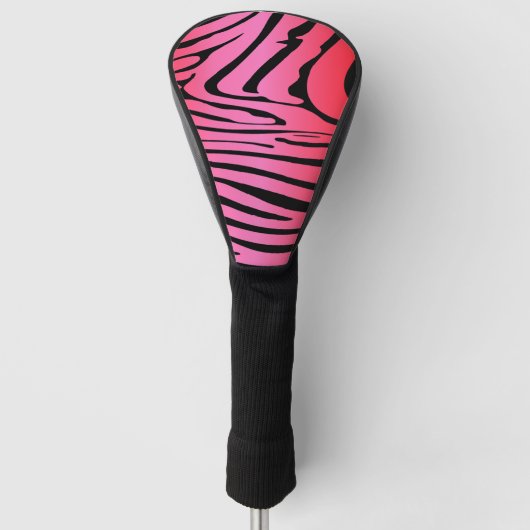 Zesty Zebra Red Golfheadcover (Voorkant)