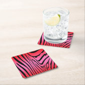 Zesty Zebra Red Kartonnen Onderzetters (Insitu)