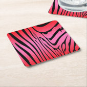 Zesty Zebra Red Kartonnen Onderzetters (Schuin)